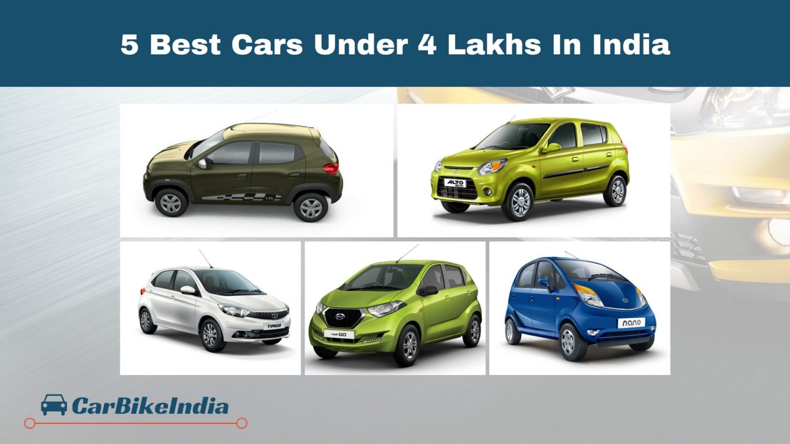 5 Best Cars Under 4 Lakhs In India 2018 Cheapest Cars In India