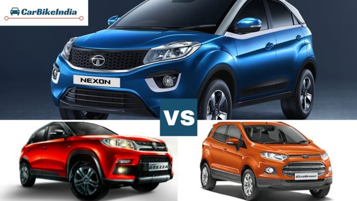 Tata Nexon vs Maruti Vitara Brezza vs Ford EcoSport