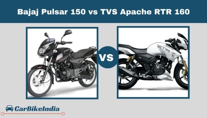 Bajaj Pulsar 150 vs TVS Apache RTR 160 Comparison
