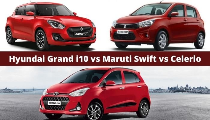 Hyundai Grand i10 vs Maruti Swift vs Celerio