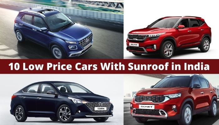 10 Low Price Cars With Sunroof in India
