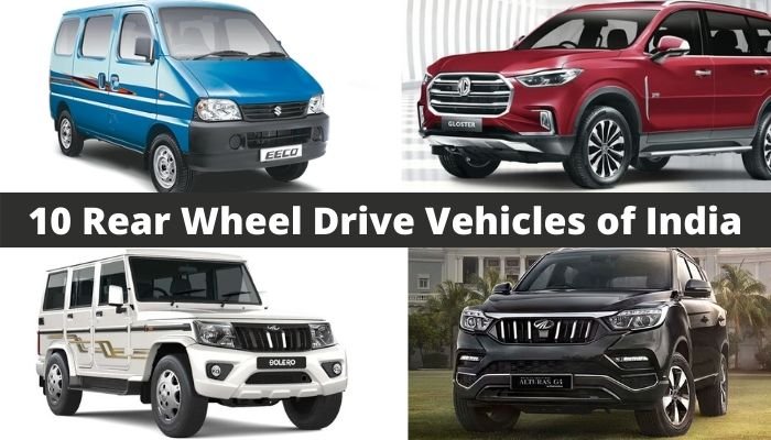 10 Rear Wheel Drive Vehicles of India