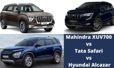 Mahindra XUV700 vs Tata Safari vs Hyundai Alcazar