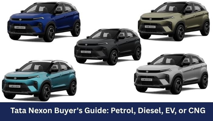 Tata Nexon Petrol vs Diesel vs EV vs CNG